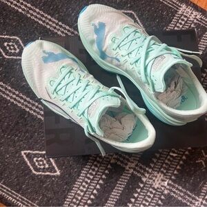 Puma Mint-Teal Running Shoes with Blue Puma Logo